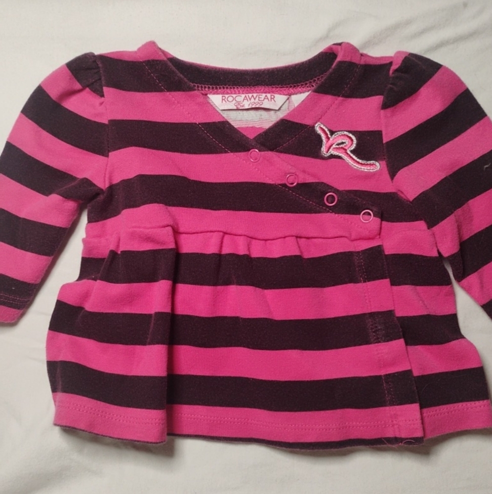 Vintage Rocawar baby girl shirt 6-9m